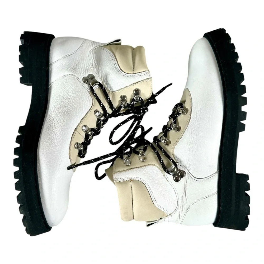 & Other Stories Women’s Leather Lace-Up Hiking Boots US 7 - Picture 9 of 16